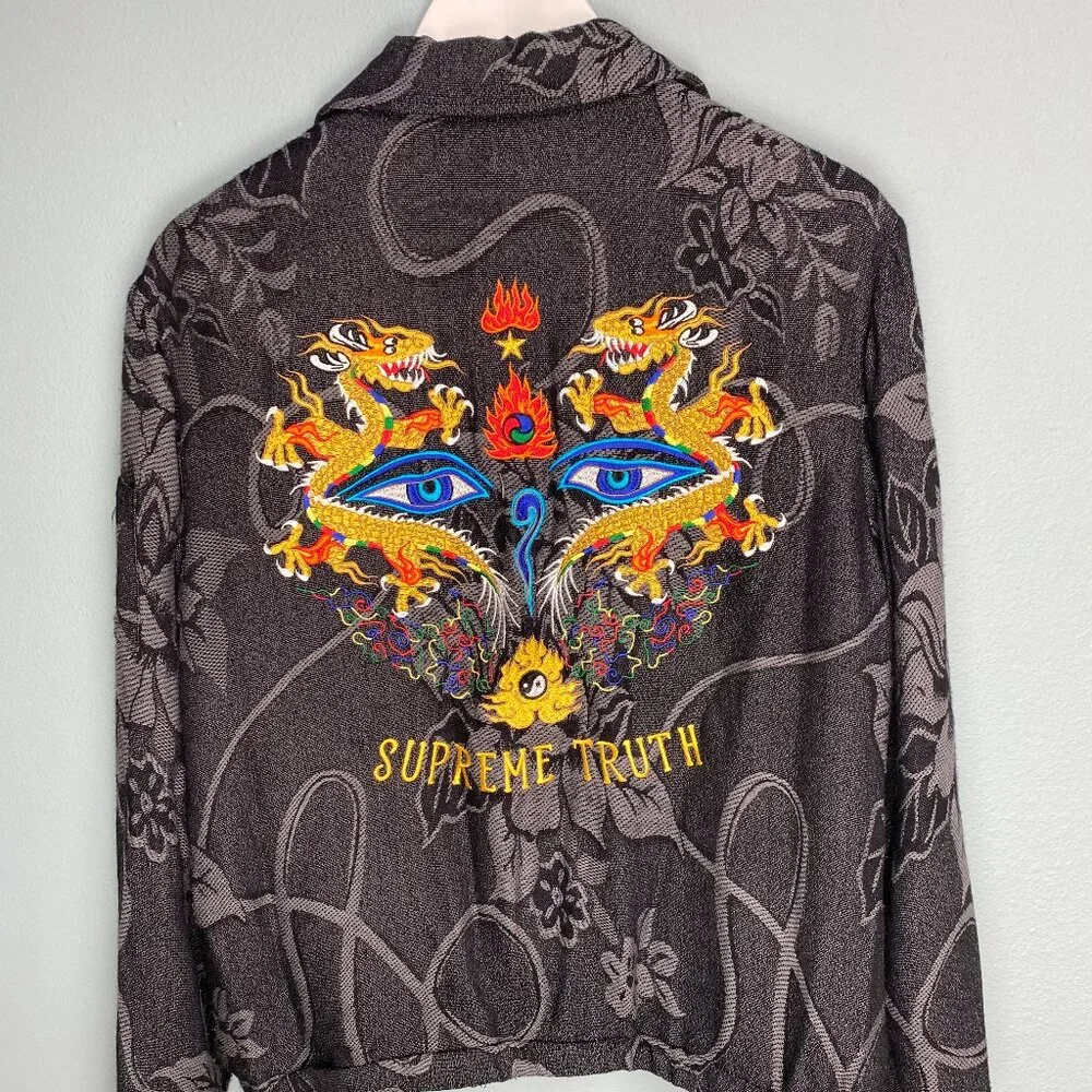 Supreme SS17 Truth Tour Jacket - Black Size M Preowned - Picture 3 of 10